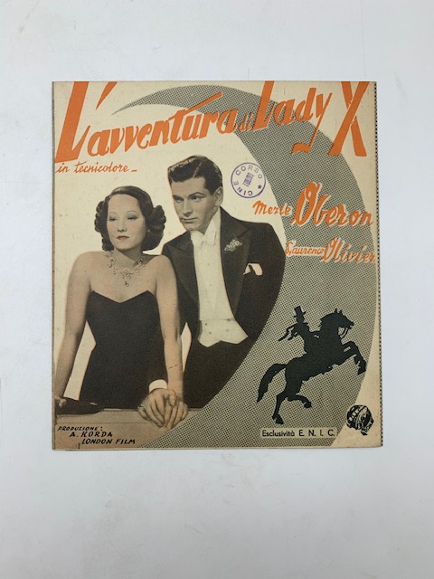 L'avventura di Lady X. Un film con Laurence Olivier (pieghevole promozionale)